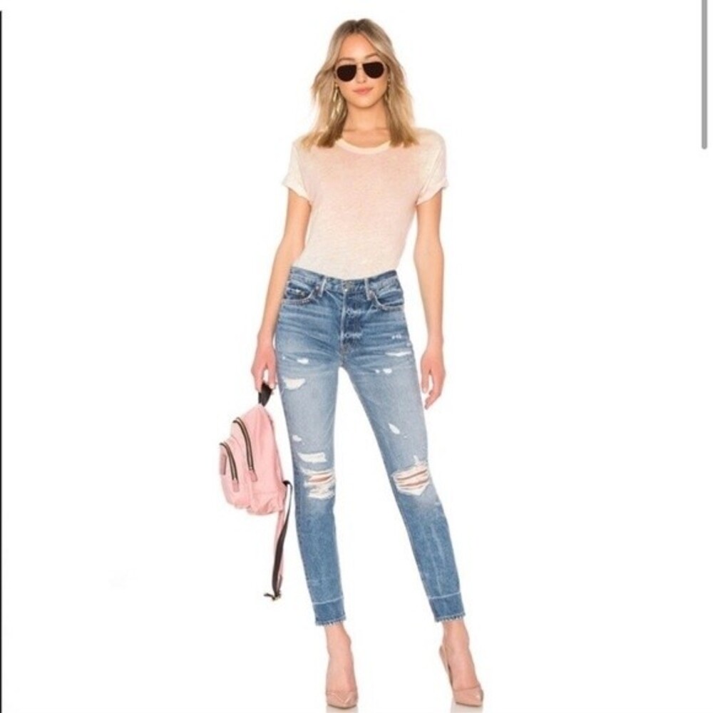 Grlfrnd Karolina High Rise Distressed‎ Jeans 24